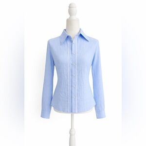 Light Blue Women's Button-Up Shirt